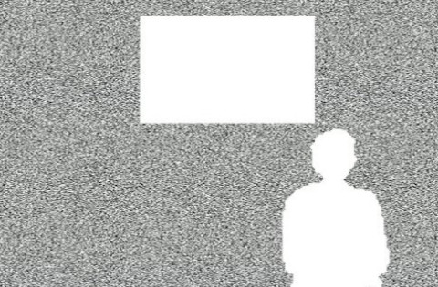 Schematische Darstellung von Mensch vor Bildschirm